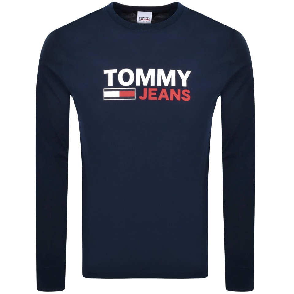 Alternative Image for ProductTommy Jeans Logo Long Sleeve T Shirt Navy1